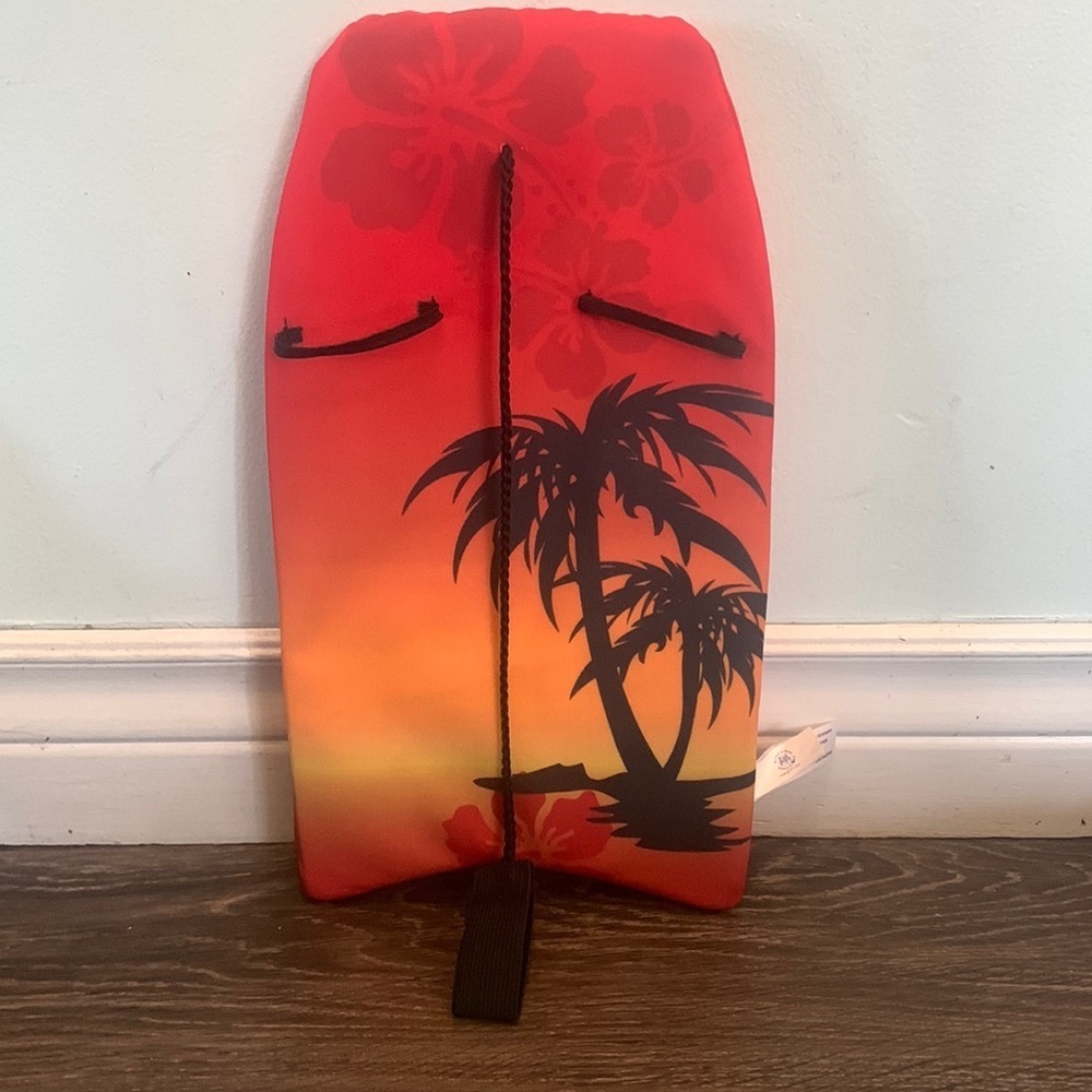 Build A Bear Bodyboard Sunset Design Palm Tree Surfing Accessory